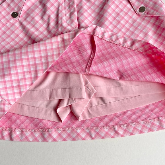 Nike Pink Gingham Golf Skirt - Picture 6 of 7